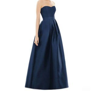 Alfred Sung Navy Bridesmaids Dress Size 4